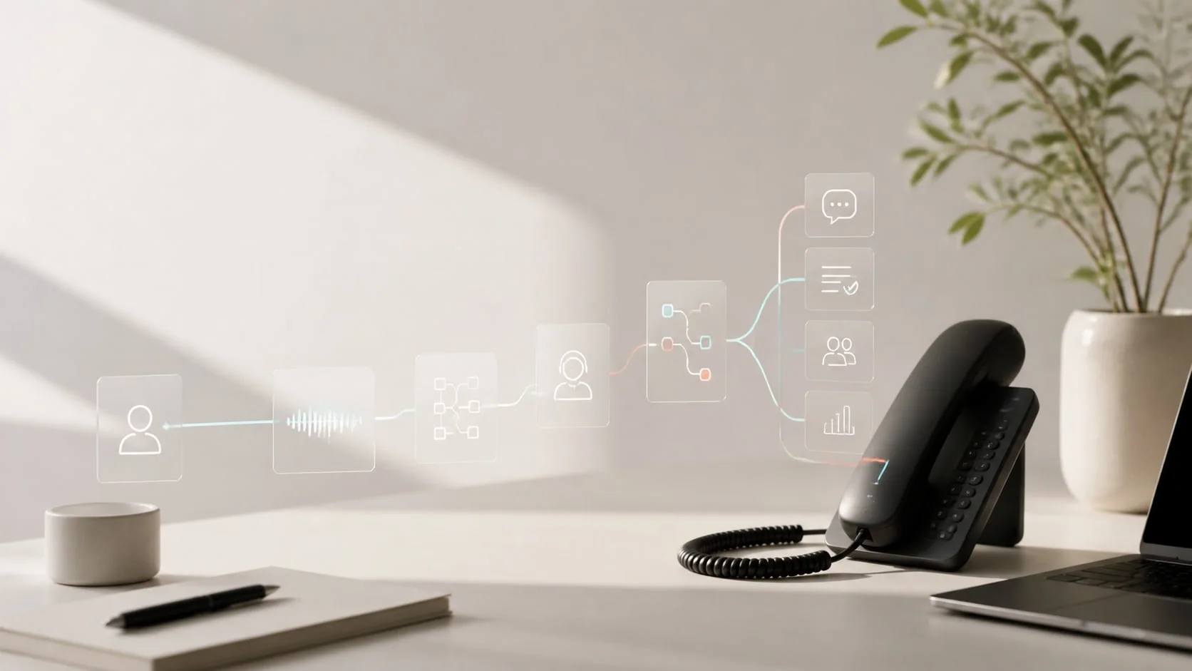 Telefone SIP e computador ligados pela camada operacional YouRing